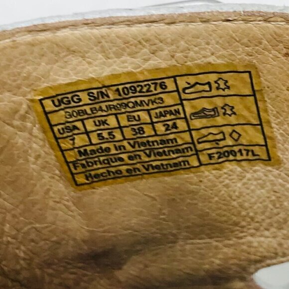 Ugg Cammie White Platform Patent Leather Sandals Size US 7 EUR 38 - Picture 8 of 8